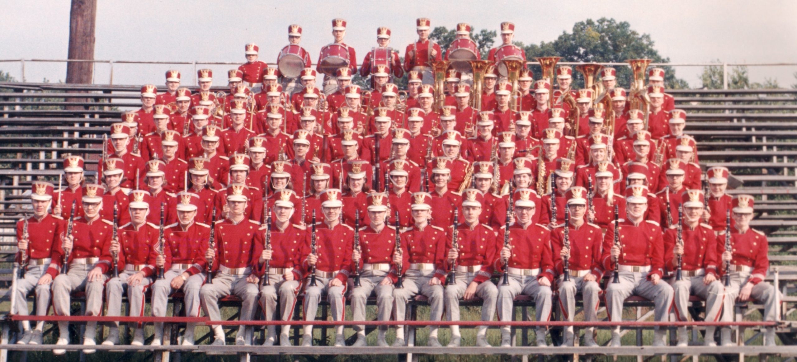 1967-68 Central High School Band featuring the first female instrumentalists in the marching band