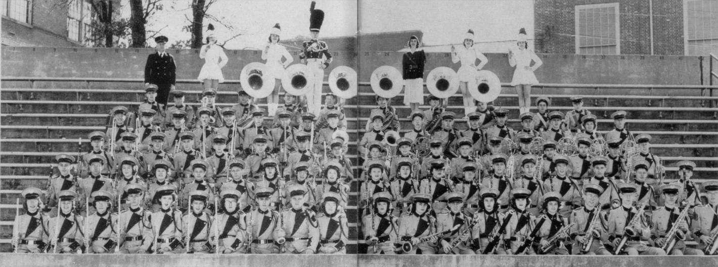 1950-51 Central High School combined band photograph