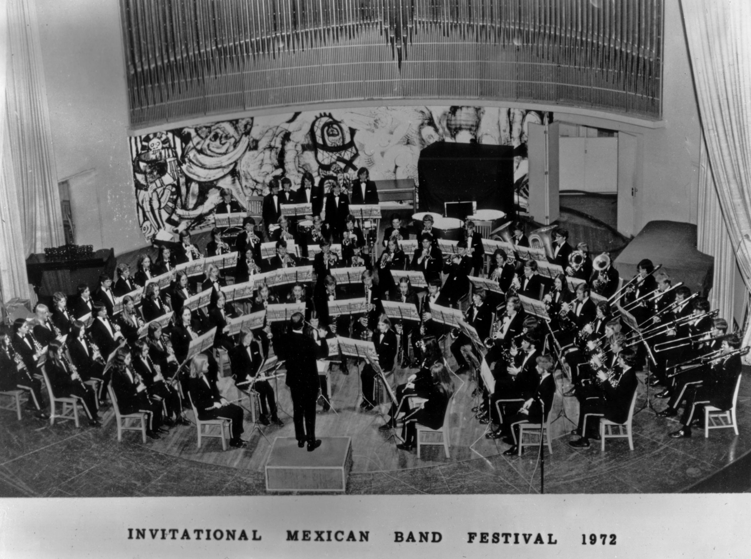 1971-72 Central High School Band during their international tour to Mexico
